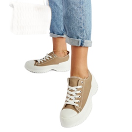 Deportivas plataforma Monteleone beige