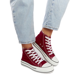 Zapatillas altas Puglia burdeos rojo