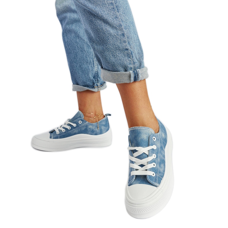 Zapatillas Blais azules con plataforma