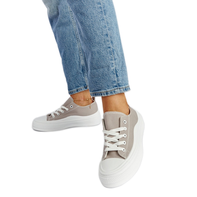 Zapatillas Blais grises con plataforma