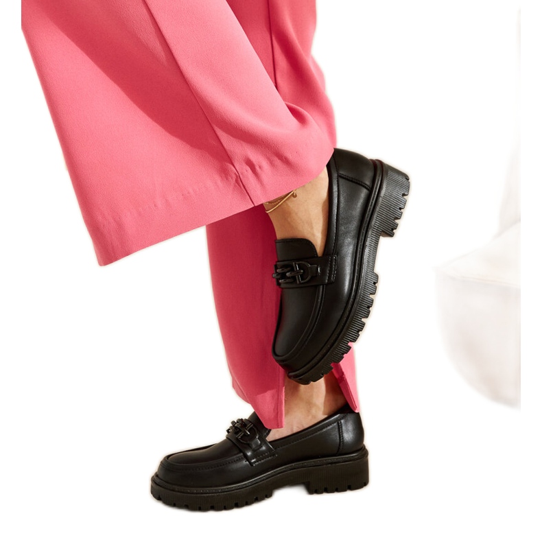 Mocasines negros con hebilla Lyle