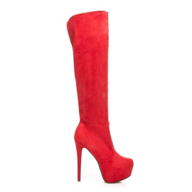 Comer Botas de ante con plataforma rojo