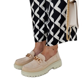 Mocasines de ante beige de Elenor