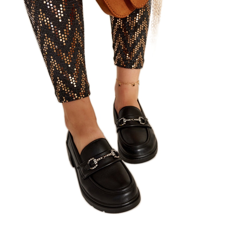 Mocasines Grisel ecopiel negra negro