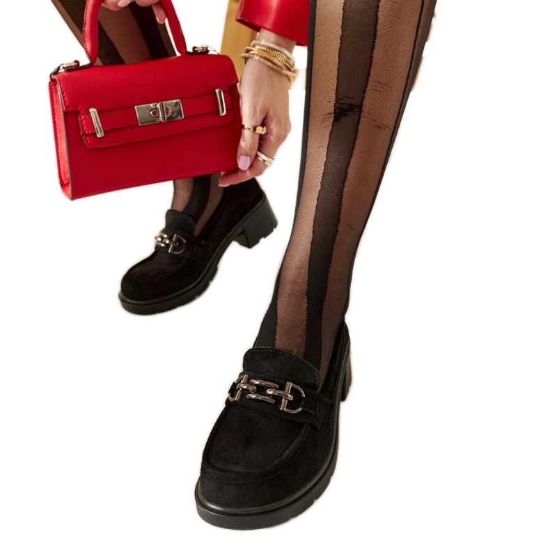 Mocasines de ante negros de Lyyla Mocasines de ante negros de Lyyla