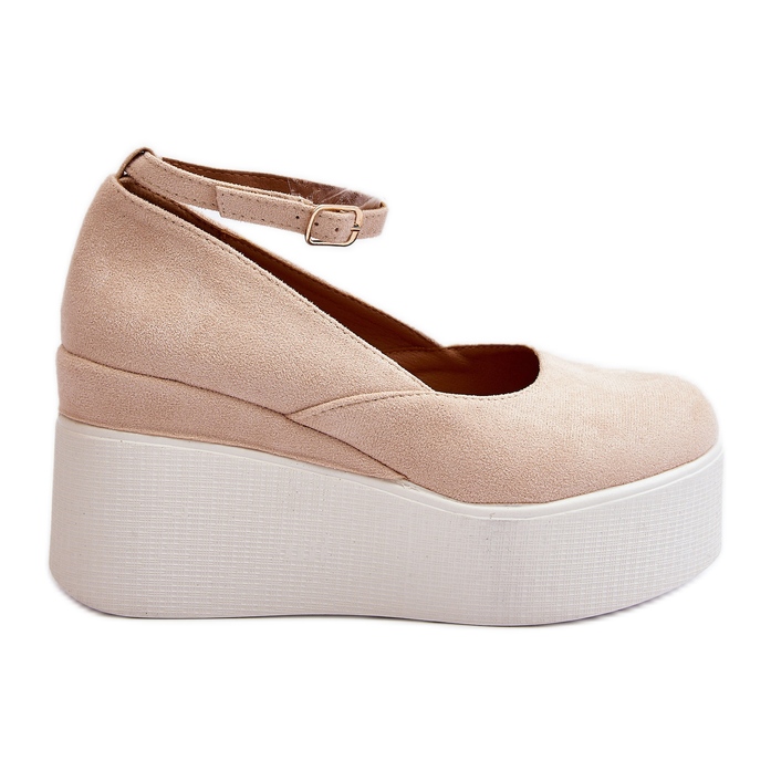 Alpargatas de Mujer con Cuña Malla Beige Claro