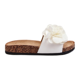 Chanclas de flores blancas para mujer de Lulania blanco
