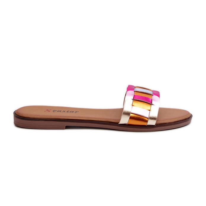 Chanclas Planas Clásicas Mujer Multicolor Namrita dorado