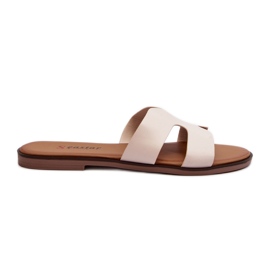 Chanclas de Mujer con Aberturas Beige Lumossa