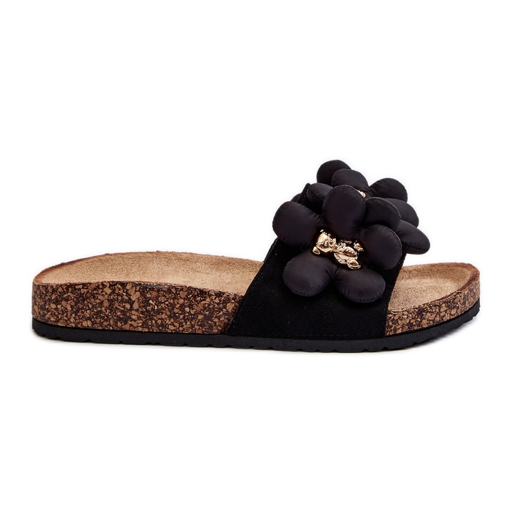 Chanclas de Mujer Con Adornos Negro Bunlia