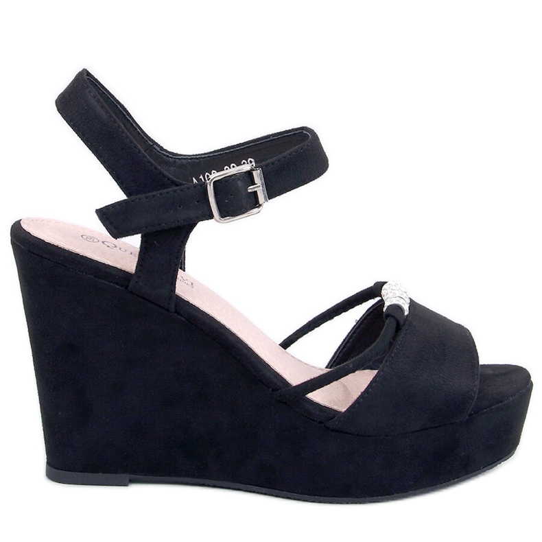 Waite Sandalias cuña negras negro Waite Sandalias cuña negras negro