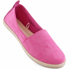 Alpargatas sin cordones para mujer de ante, rosa Potocki W16009 rosado