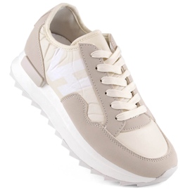 Deportivas mujer plataforma beige Potocki 16311