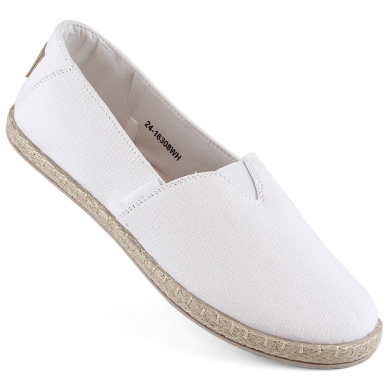 Alpargatas slip-on de mujer blancas Potocki 16308 blanco