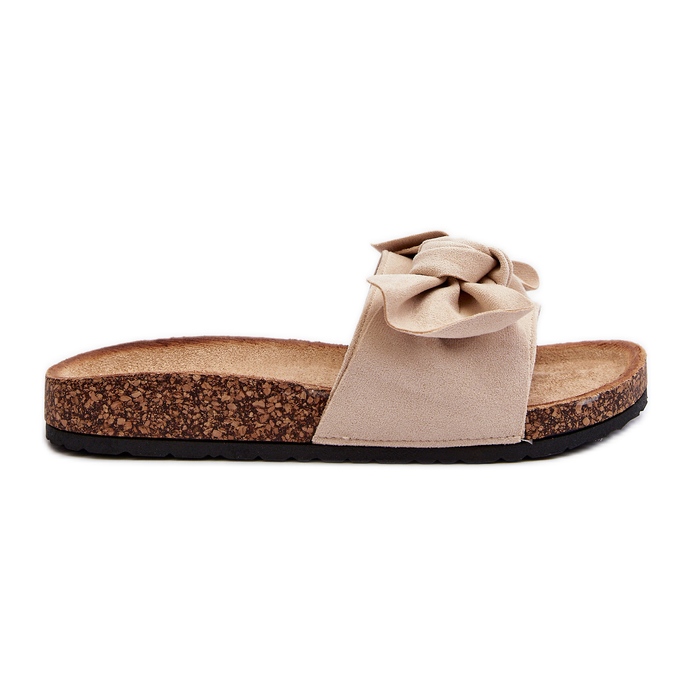 Chanclas de Mujer con Lazo Beige Ezephira