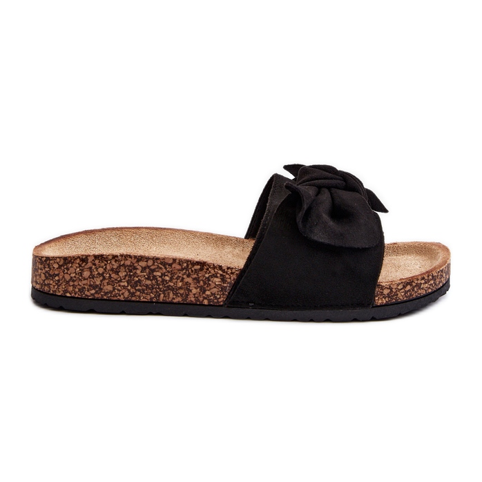 Chanclas de Mujer con Lazo, Negro Ezephira