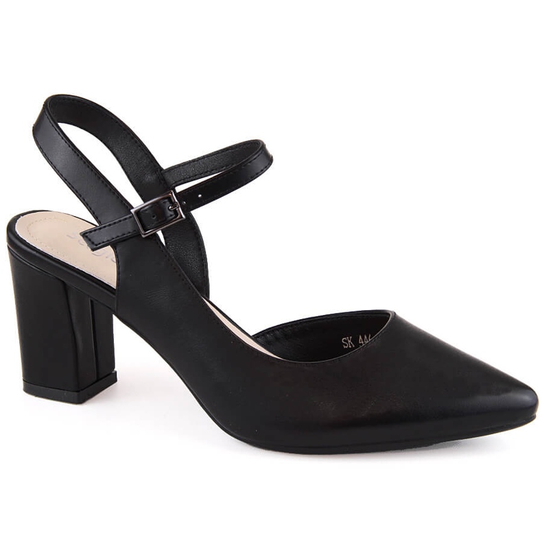 Sandalias formales de mujer con tacón alto, negro Sergio Leone SK446
