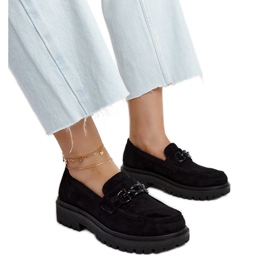 Mocasines de ante negro con hebilla Lyle
