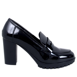 Mocasines tacón charol Jeffis Black negro Mocasines tacón charol Jeffis Black negro