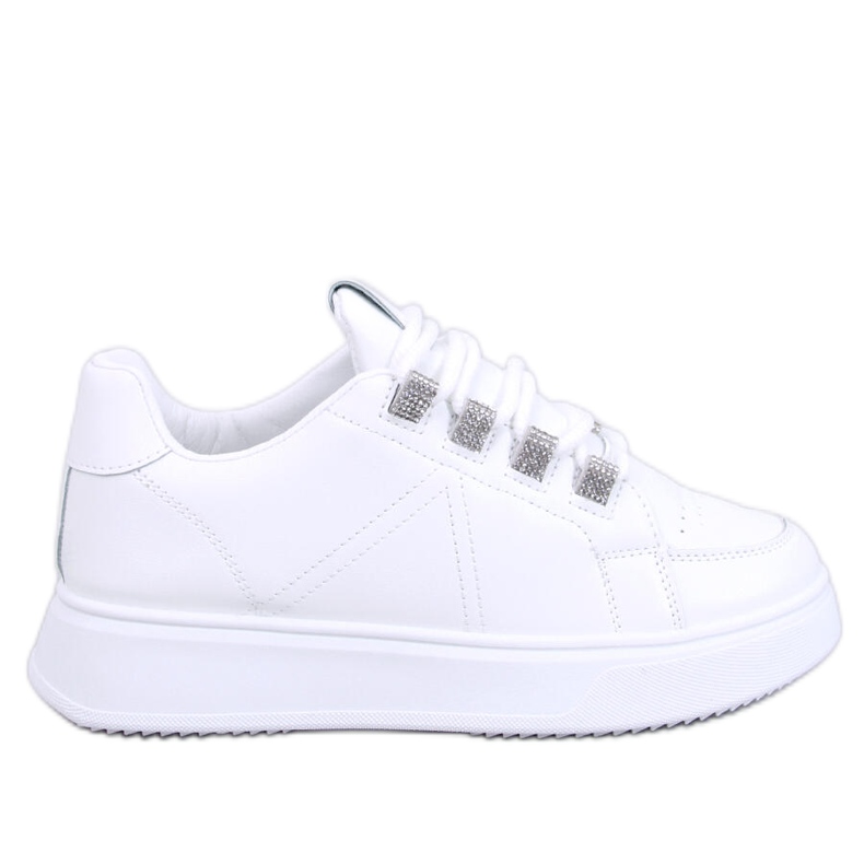 Sadri Zapatillas blancas con cordones gruesos. blanco