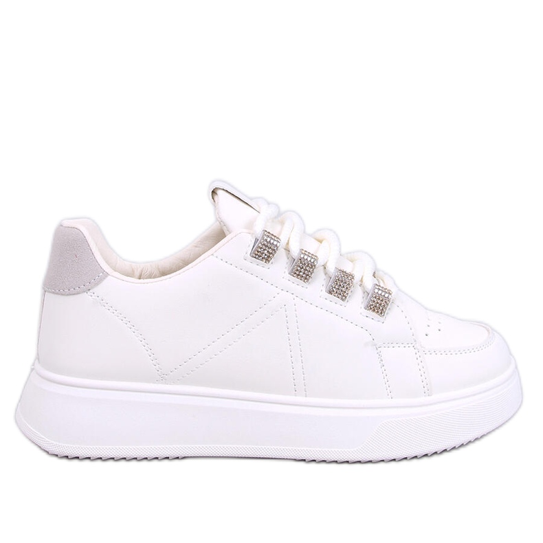 Sadri Zapatillas beige con cordones gruesos