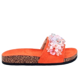 Chanclas de corcho con piedras Maliv Naranja