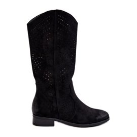 Vinceza Botines midi calados Negro Kleorelia