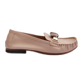 Mocasines Mujer Piel Con Adorno Laura Messi 2761 Beige