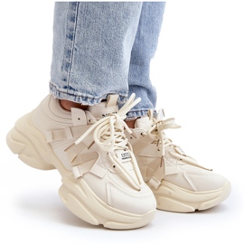 Zapatillas de mujer Windamella beige con suela gruesa