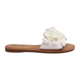 Chanclas de Mujer Con Flores Blanco Eelfan
