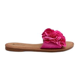 Chanclas de Mujer Con Flores Fucsia Eelfan rosado