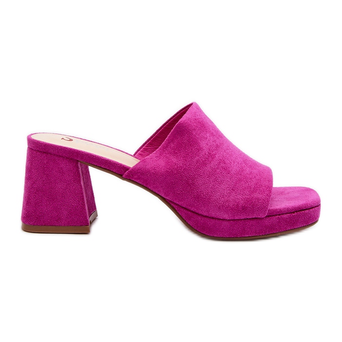 Chanclas de Tacón Alto para Mujer Fucsia Bralya rosado