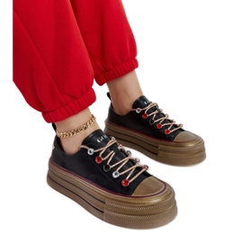 Zapatillas negras con plataforma GOE NN2N4053. negro