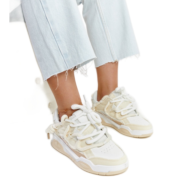 Deportivas beige con inserciones de tejido Melilot