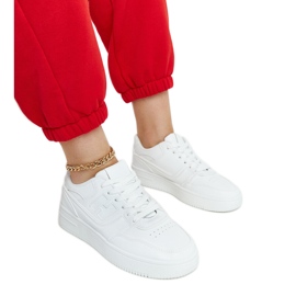 Zapatillas blancas con plataforma Mentha. blanco
