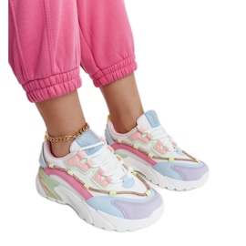 Deportivas de plataforma multicolor con strass Rutf Deportivas de plataforma multicolor con strass Rutf