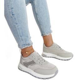 Zapatillas grises con plataforma Lubna.