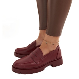 Mocasines Maybritt burdeos rojo