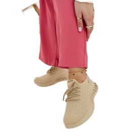 Deportivas tejido beige Mira