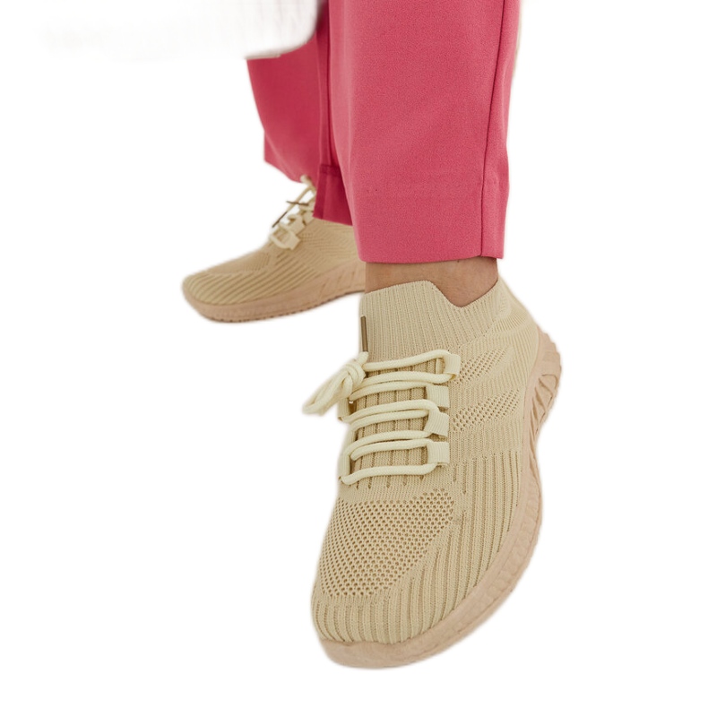Deportivas de tejido beige de Ornella