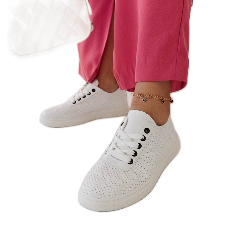 Zapatillas blancas de ecopiel de Sandrine blanco
