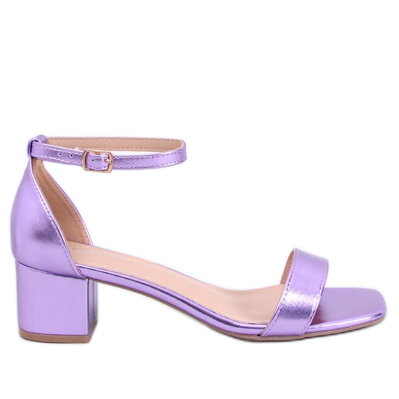 Bronx Sandalias tacón morado violeta