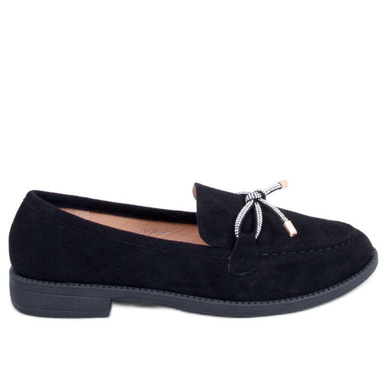 Mocasines mujer Saras de ante color negro