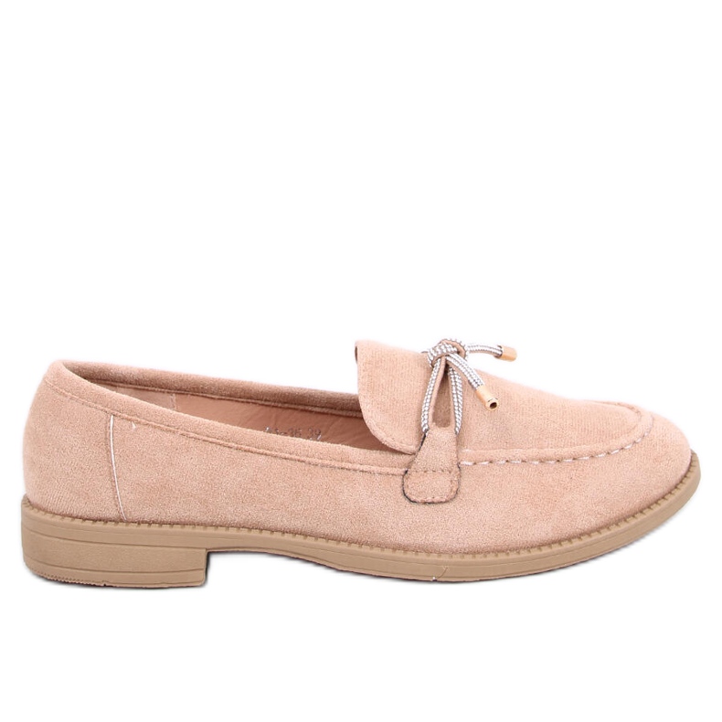 Mocasines mujer Saras Camel en ante beige