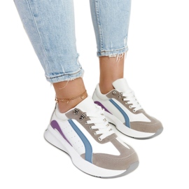 Zapatillas multicolores con plataforma Taima. blanco