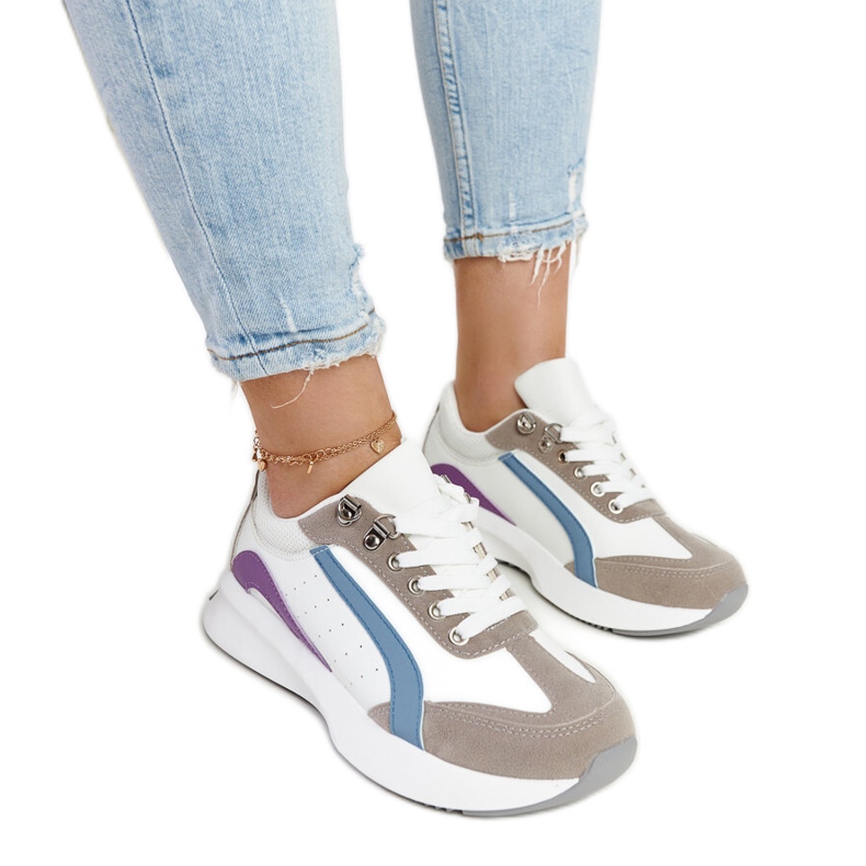 Zapatillas multicolores con plataforma Taima. blanco