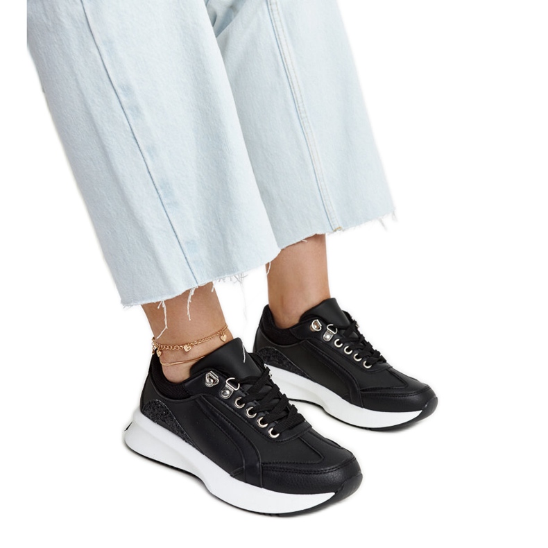 Zapatillas Taima negras con plataforma negro