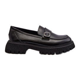 Vinceza Mocasines de Mujer Con Correa Flanila Negro