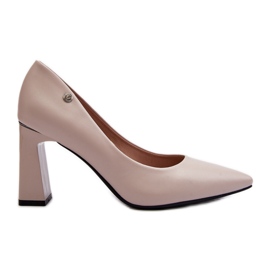 Vinceza Salón con tacón alto, Piel ecológica, Gris Giseleni