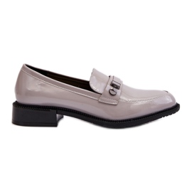 Vinceza Mocasines Mujer Charol Gris Nerilaja